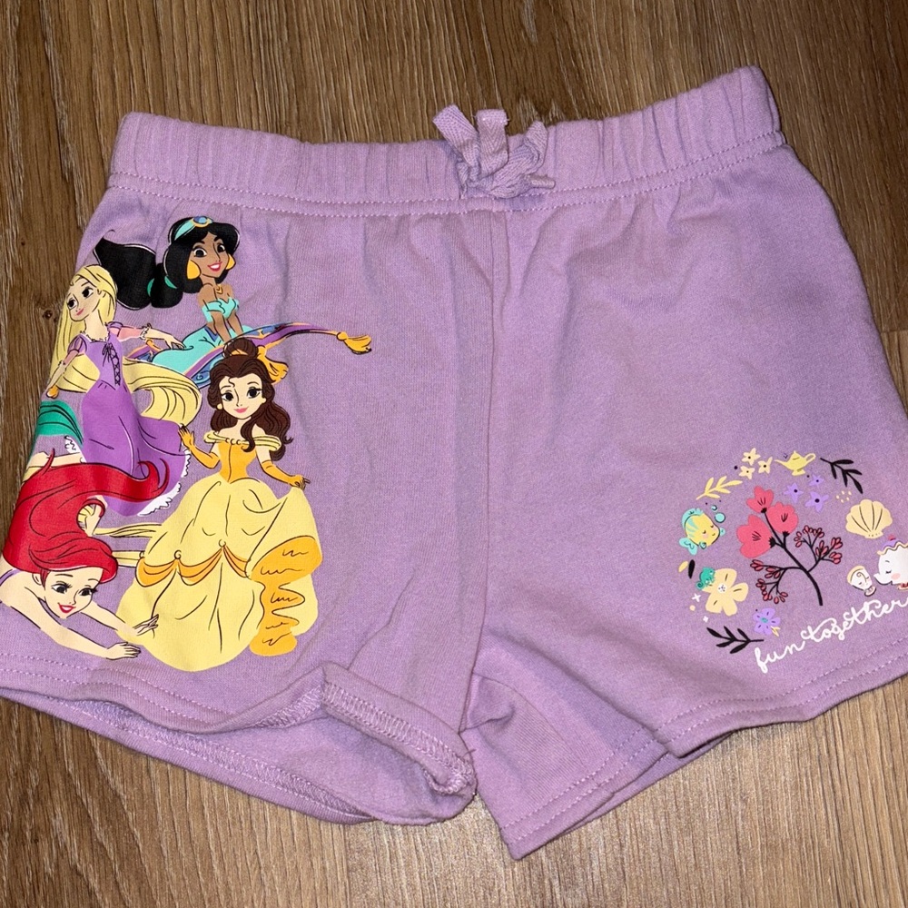 3 for $15. Girls size 6 Disney Princess shorts Kid Shorts Princess purple shorts